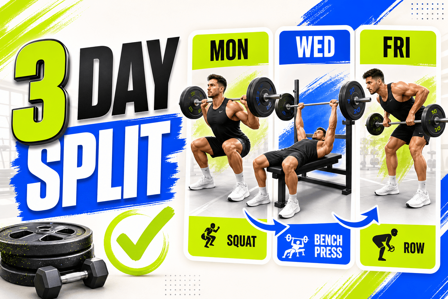 3-Day Workout Split: The Best Routines for Training 3x a Week