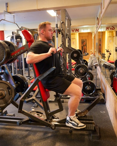 Chest Press Machine exercise demonstration