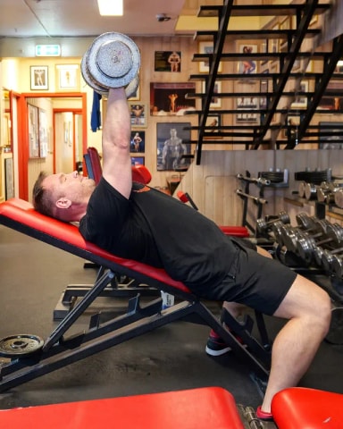 Incline Bench Dumbbell Press exercise demonstration