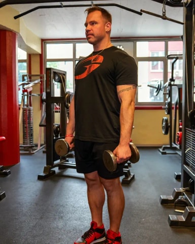 Dumbbell Bicep Curl exercise demonstration